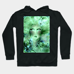 GREEN ART DECO DOLLY WOODLAND FAIRY Hoodie